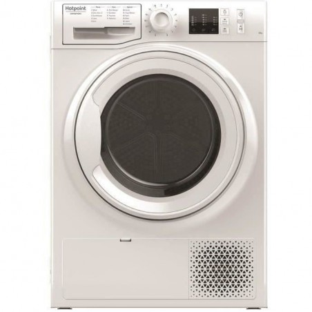 HOTPOINT NTM1081FR - Sèche linge frontal - 8 kg - Pompe à chaleur - Classe A+ - Blanc - Moteur induction