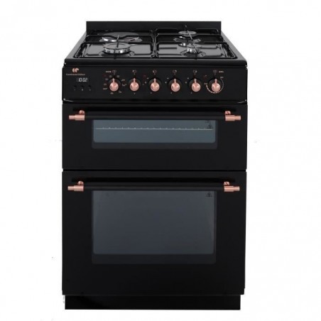 Continental Edison - Cuisinière mixte 3 + 1, 60 x60, 3 foyers gaz + électrique - 2 fours ( 56L + 28L)