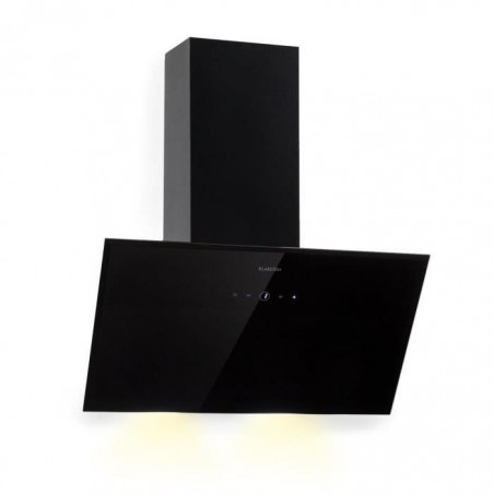 Klarstein Laurel 60 Hotte aspirante murale décorative 60cm - recyclage ou évacuation 350 m³-h - panneau tactile - LED - noir