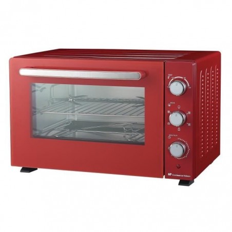 CONTINENTAL EDISON CEMF46R2 - Minifour électrique 46L rouge - 1500W - Rotissoire - Convection naturelle