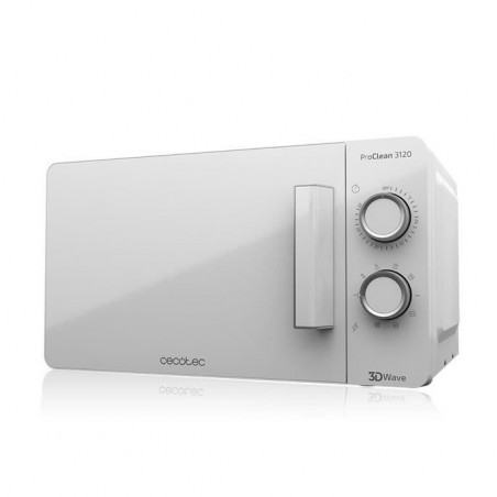 Cecotec Micro-ondes avec Gril ProClean 3120. Capacité de 20 L, Revêtement Ready2Clean, 700 W de Puissance, Gril 800 W, 6