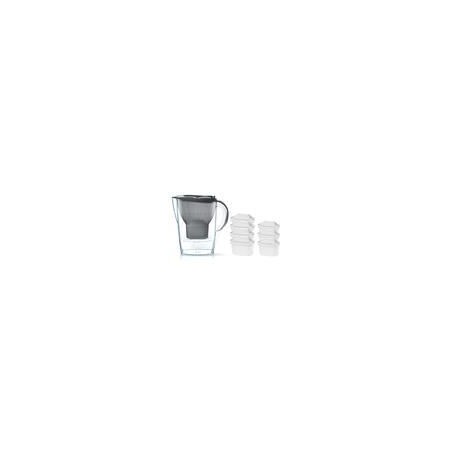 Pack BRITA Carafe filtrante MARELLA Gris + 7 Cartouches de rechange