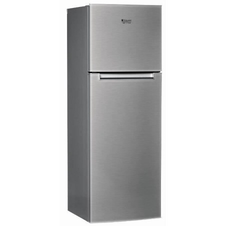 HOTPOINT HTM1722V -Réfrigérateur congélateur haut-300 L (226+74 L )-Froid brassé et statique congélateur-A+-L 60 x H 170 cm-Inox