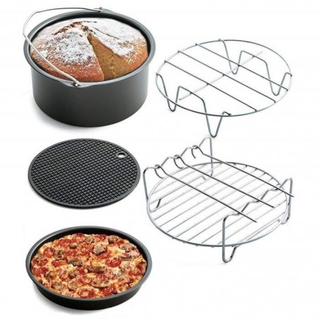 Ecent kit de 5 PCS Accessoires Universels 8 de Friteuse à Air Chaud Airfryer pour 5.3 QT et Plus
