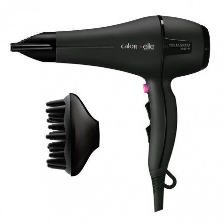 CALOR CV7852C0 Sèche-Cheveux Signature Pro - Moteur AC - Revêtement kératine & shine Calor for Elite