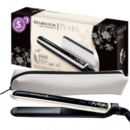 Remington S9500 Fer à Lisser, Lisseur Pearl Plaques Souples Advanced Ceramic XL avec Eclats de Perles, Cheveux Brillants