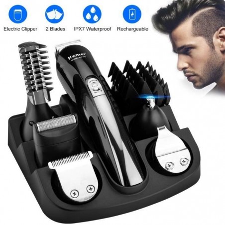 Tondeuse Cheveux Hommes, Professionnel Multifonction Tondeuse à Cheveux Barbe Visage Hommes, Electrique Imperméable Reglable