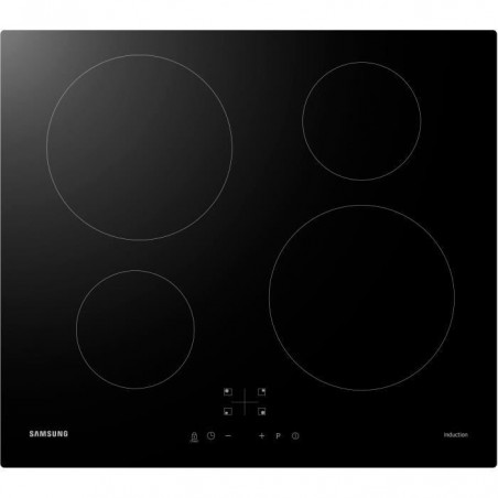 SAMSUNG NZ64M3NM1BB-UR Plaque de cuisson induction - 4 zones - 7200 W - L59 x P57 cm - Revêtement verre - Noir