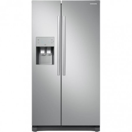 SAMSUNG RS50N3403SA - Réfrigérateur américain - 501 L (357 + 144 L) - Froid ventilé multiflow - A+ - L 91,2 x H 178,9 cm - Inox