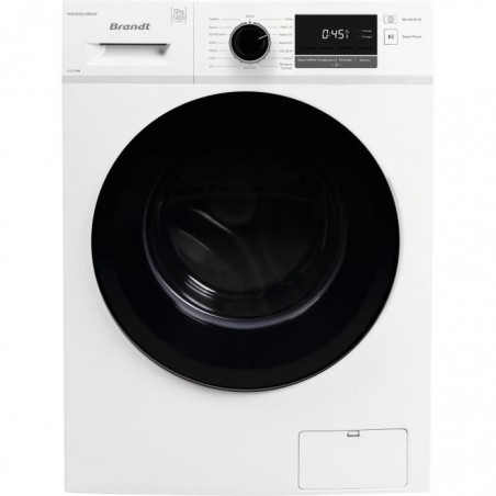 Lave-linge hublot BRANDT LLC124W - 12 kg - Induction - 1400 trs-min - Blanc