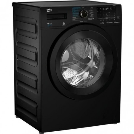 Lave-linge séchant BEKO HWD7527BB - Lavage 7 kg - séchage 5 kg - Moteur ProSmart Inverter - L60 cm - 1200 trs-min - Noir