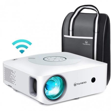 WIFI Vidéoprojecteur VANKYO LEISURE 530W, 1080P FHD Projecteur Portable avec Sac, Multimedia Home Cinéma, Blanc