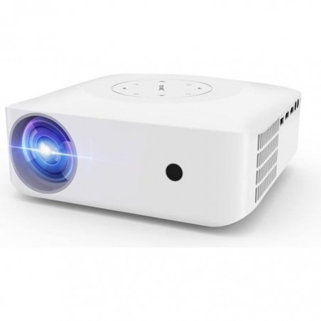 Vidéoprojecteur Full HD 1080P Native Support 4K 3D WiFi Rétroprojecteur Projecteur Portable Home Cinéma -Blanc