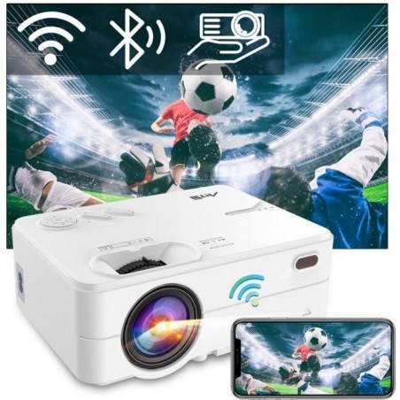 Artlii Enjoy2 Wifi Vidéoprojecteur Portable Projecteur pour Smartphone Iphone Android Mini Rétroprojecteur Home Cinéma Portable