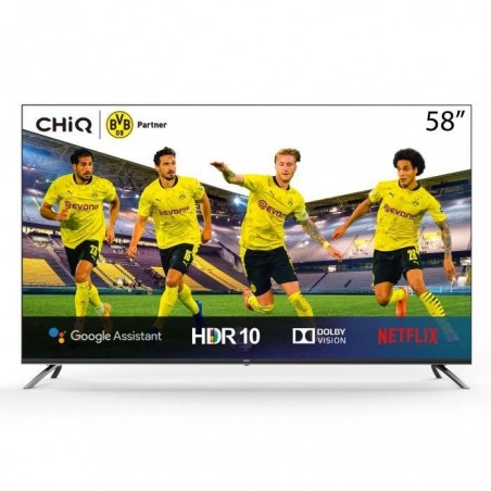 CHiQ U58H7A, 58 Pouces(146cm), Android 9.0, Smart TV, UHD, 4K, WiFi, Bluetooth,Google Assistant, Netflix, Prime Video,3 HDMI,2