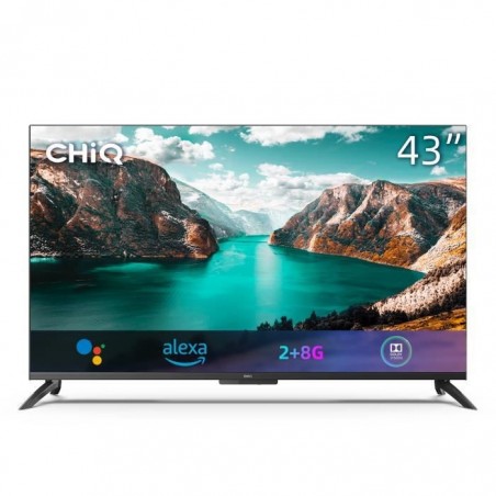 CHiQ U43G7PF Hands Free Voice Contorl Frameless Smart TV ,4K UHD,HDR 10,Dolby Vision,Dolby AudioAlexa Built-inGoogle Assis