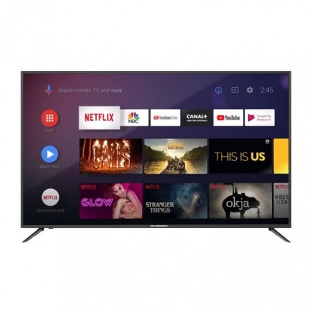 SCHNEIDER - SC-LED50SC400ATV - Téléviseur LED - 50 (127 cm) - 4K UHD - Smart TV - Netflix - Google Play