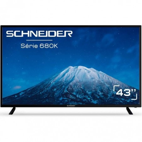 SCHNEIDER - LED43SC680K - Téléviseur LED 43 pouces 109 cm - 4K UHD - Smart TV - Netflix - Noir Glossy