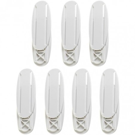 7 Set Traceless Punch Free Socket Holder Wall-Mount Cable Patch Panel Stand Hanging Organizer (White) ECRAN ORDINATEUR