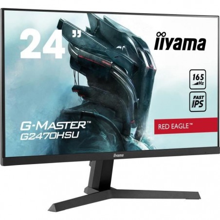 Ecran PC Gamer - IIYAMA G-Master Red Eagle G2470HSU-B1 - 23,8 FHD - Dalle IPS - 0,8 ms - 165 Hz - HDMI - DisplayPort - FreeSync