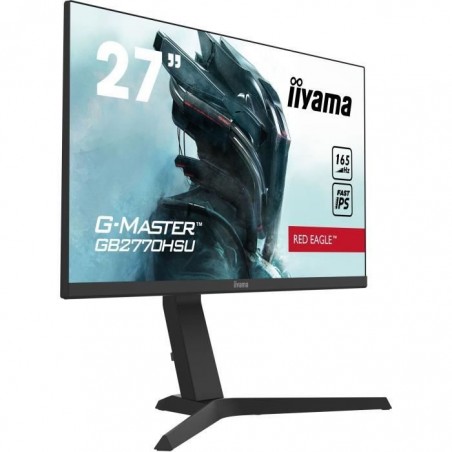 Ecran PC Gamer - IIYAMA G-Master Red Eagle GB2770HSU-B1 - 27 FHD - Dalle IPS - 0,8 ms - 165 Hz - HDMI - DisplayPort - FreeSync