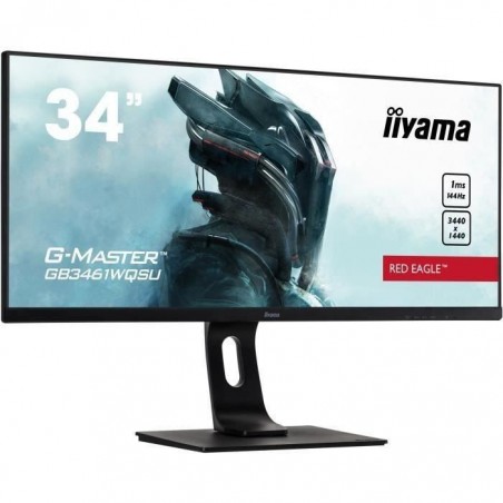 Ecran PC Gamer - IIYAMA G-Master Red Eagle GB3461WQSU-B1 - 34 UWQHD - Dalle IPS - 1 ms - 144 Hz - HDMI - DisplayPort - FreeSync