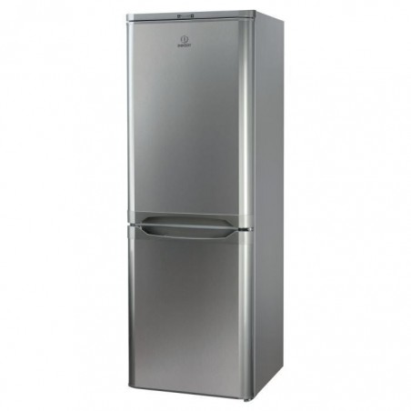 INDESIT NCAA 55 NX - Réfrigérateur congélateur bas - 217L (150+67) - Froid statique - A+ - L 55cm x H 157cm - Inox