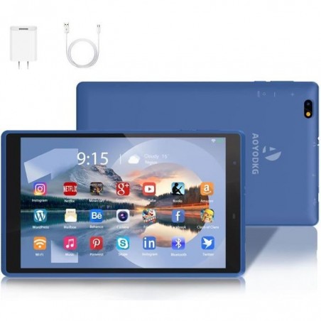 4G TabletteTactile 8 Pouces-Android 10.0 Certifié par Google GMS-3Go+32Go-128GB-WiFi-Tablet PC-Google Play-Netflix-Youtube-BLEU