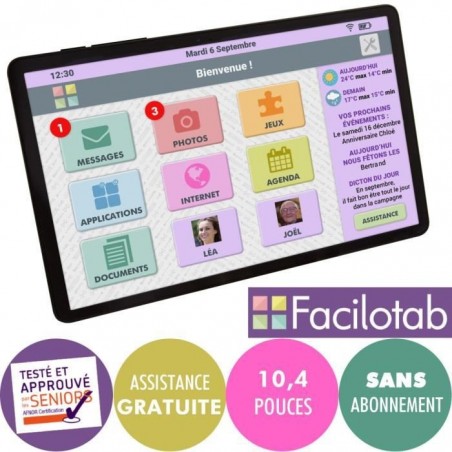 FACILOTAB L Galaxy - Tablette - Android 10 - 32 Go - 10.4 (2000 x 1200) - Logement microSD - 3G, 4G