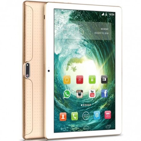 BEISTA Tablette tactile K107 - 64Go - 4Go RAM - 10.1 Pouces HD - Android 10.0 - Quad Core- 4G Double SIM,WiFi,GPS - Or