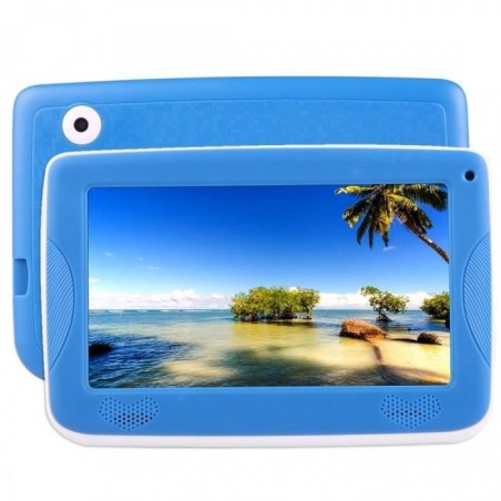 Tablette PC - Kids - Enfants - 4Go - Android 4.4 - Wifi - Bleu - Etui silicone