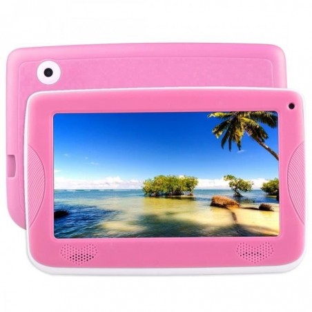 Tablette PC - Kids - Enfants - 4Go - Android 4.4 - Wifi - Rose - Etui silicone