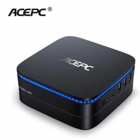 Mini PC 8 Go RAM + 256 Go ROM, Celeron J3455, Windows 10 Pro 4K, Prend en Charge 2,5 SATA SSD-HDD-4K-WiFi 2.4G + 5G-Bluetooth