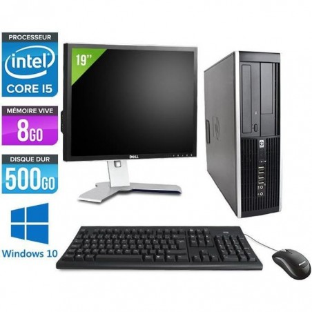 Pc de bureau HP 8200 - i5 2400 - 8 Go - Windows 10 + Ecran 19''