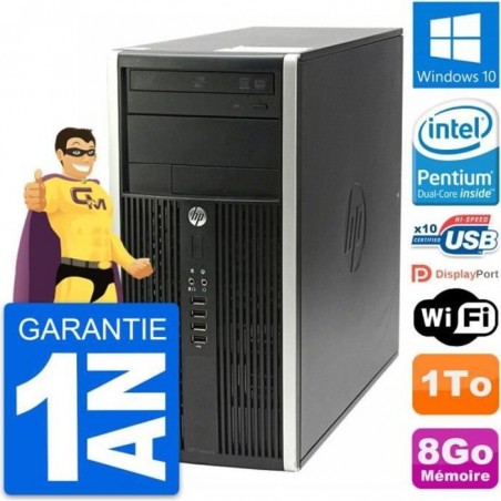 PC Tour HP Compaq Pro 6200 CMT Intel G630 RAM 8Go Disque Dur 1To Windows 10 Wifi