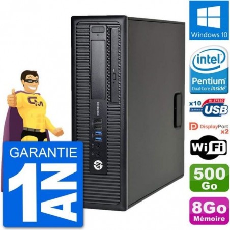 PC HP EliteDesk 800 G1 Intel G3220 RAM 8Go Disque Dur 500Go Windows 10 Wifi