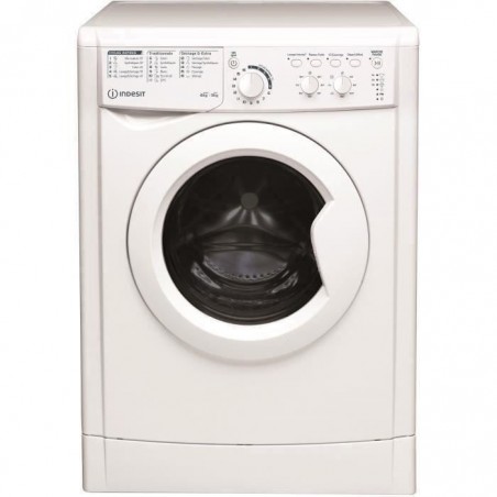 Lave-linge séchant INDESIT EWDC651251WFRN - Lavage 6 kg - Séchage 5 kg - 1200 trs-min - Blanc