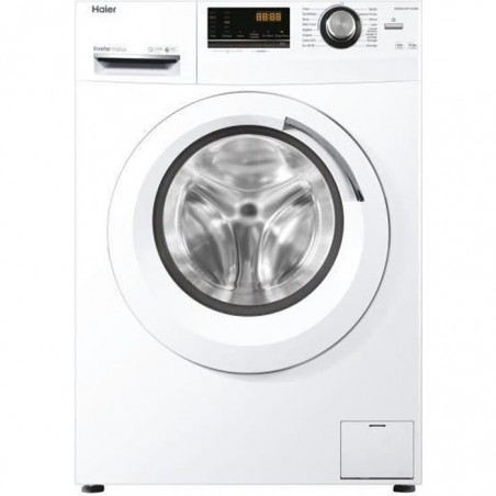 Lave-linge séchant HAIER HWD80-BP14636NFR - Lavage 8 kg - Séchage 5 kg - Induction - Vapeur - 1400 trs-min - Blanc