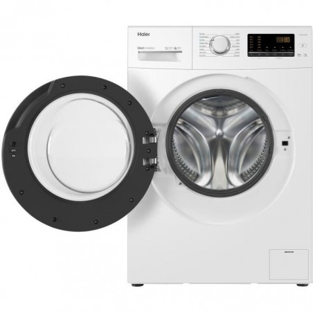 Lave-linge hublot HAIER HW90-B1239N-FR - 9 kg - Moteur induction - 1200 trs-min - Classe A - Vapeur - Blanc