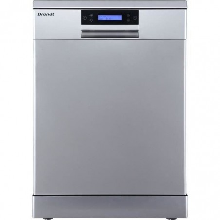 Lave-vaisselle pose libre BRANDT LVC144IX - 14 couverts - Moteur inverter - L60cm - 44 dB - Inox