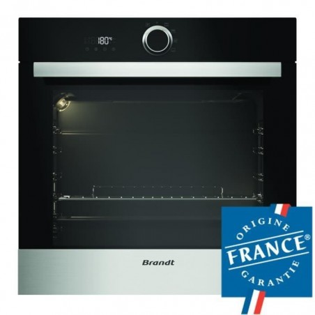 BRANDT BXP5100X Four électrique encastrable à convection naturelle - 68L - Pyrolyse - A - Inox