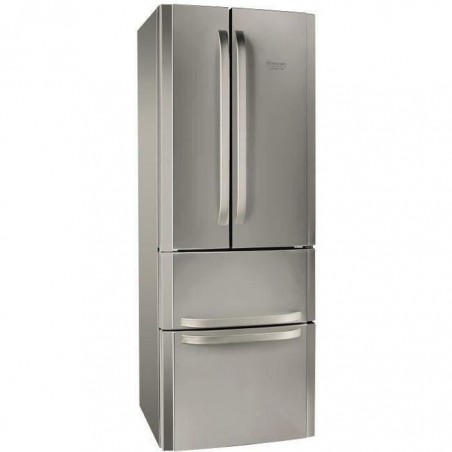 HOTPOINT E4DXC1 - Réfrigérateur multi-portes - 399L (292+107) - Froid ventilé - L 70cm x H 195.5cm - Silver