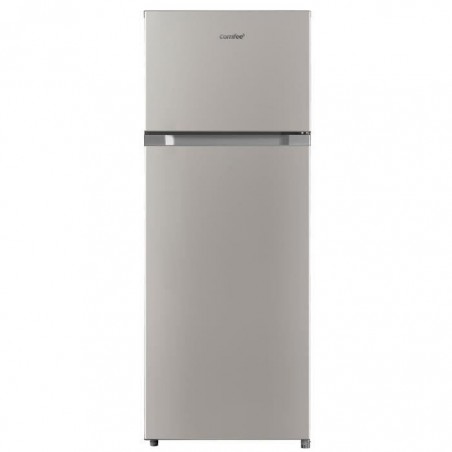 Comfee RCT210LS1(E) Refrigerateur Congelateur en haut 207L(166L+41L)-Froid statique-L55cm x H143cm-Gris métal[Classe