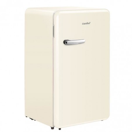 Comfee RCD93BE1RT(E) Retro Refrigerateur Sous Plan 93L Froid statique L48.8cm x H83.5cm-41dB-Beige [Classe énergétique F]