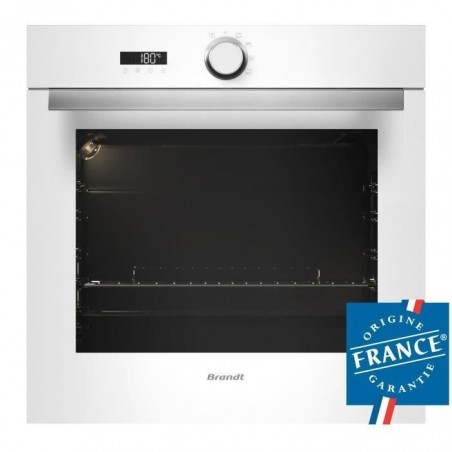 BRANDT BXP5132W - Four électrique encastrable à convection naturelle - 68L - Pyrolyse - A - Blanc