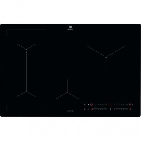 Table de cuisson Induction ELECTROLUX SenseBoil - 4 foyers - L78 x P52cm - 7350 W - Noir - EIS824