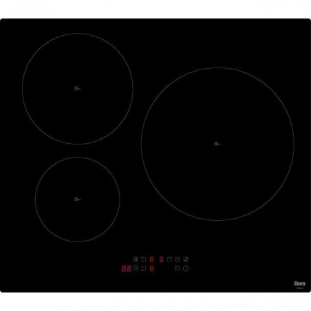 Table de cuisson induction BORA - 3 foyers - L59xP52 cm - 7200 W - Noir - BOTINB163