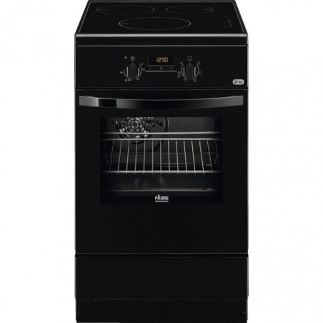 FAURE FCI57311BA Cuisinire 50x60 Induction 3 foyers - Four catalyse Chaleur pulsée - Livré avec câble - Noir