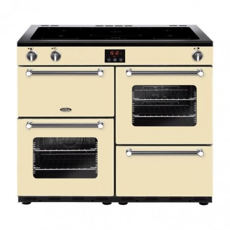 Belling Kensington 100Ei, Range cooker, Crme, Rotatif, Toucher, Devant, émail, Inférieur droit