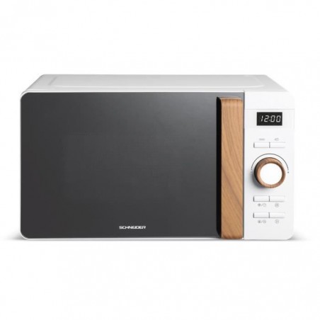 SCHNEIDER - SCMWN20SDW - Micro-ondes FJORD - Monofonction - 20 Litres - 700 Watts - Fonction Décongélation - Blanc nacré